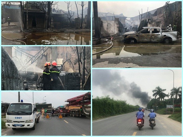 Hà Nội: Cháy lớn cạnh đại lộ Thăng Long, hàng trăm người hoảng loạn