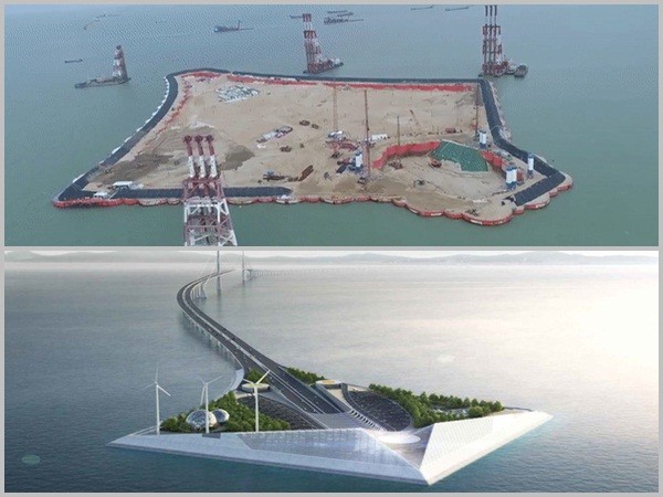 Đảo nhân tạo ở Trung Quốc được xây dựng thần tốc