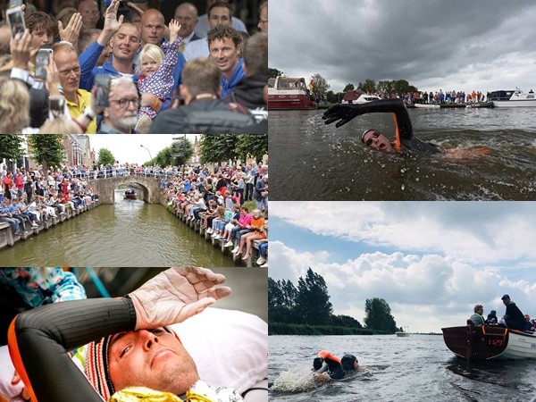 Cảm phục bệnh nhân khỏi ung thư ở Hà Lan bơi 163 km trong 55h