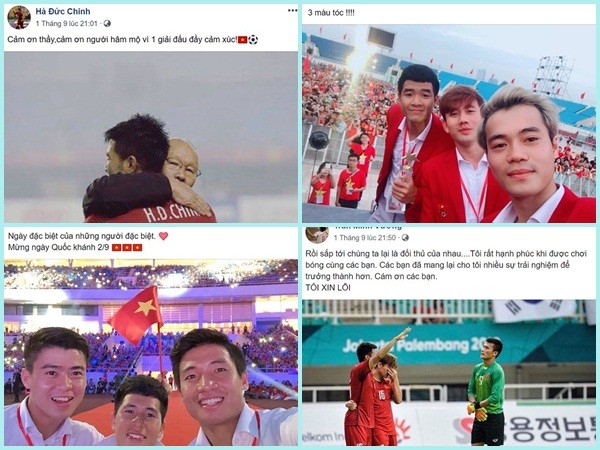 Dàn sao Olympic Việt Nam thi nhau chia sẻ hình ảnh “Tự hào Việt Nam“