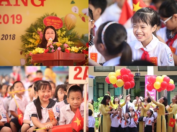 Hà Nội: Tween trường Tiểu học Thịnh Quang vui mừng chào đón năm học mới