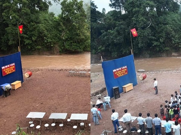 Chạnh lòng mùa khai giảng: Học sinh đơn sơ chào năm học mới trên bờ suối sạt lún