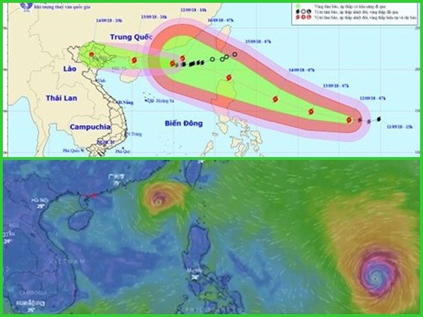 Bão số 5 sẽ gây mưa lớn, siêu bão Mangkhut đổi hướng đi, xu hướng tiến vào Bắc Bộ