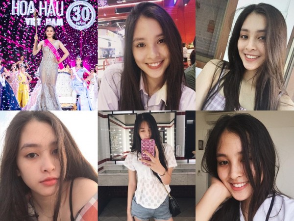 Nhan sắc đời thường xinh rạng ngời của nữ sinh 2K đăng quang Hoa hậu Việt Nam 2018