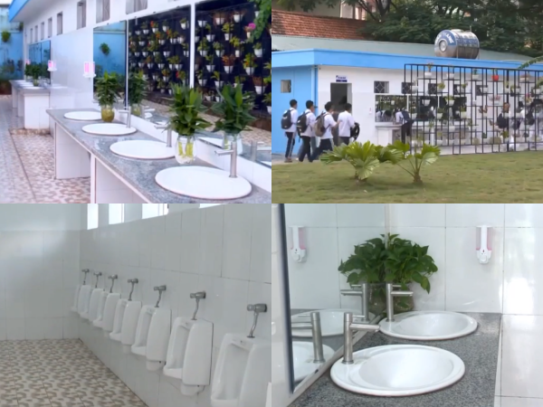 Chiêm ngưỡng WC trường học ở Quảng Ninh "đẹp và sang" chẳng thua khách sạn 5 sao