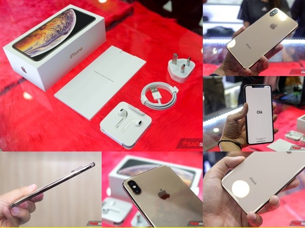 Cận cảnh iPhone Xs Max vàng đầu tiên tại Việt Nam, giá lên tới 79 triệu đồng