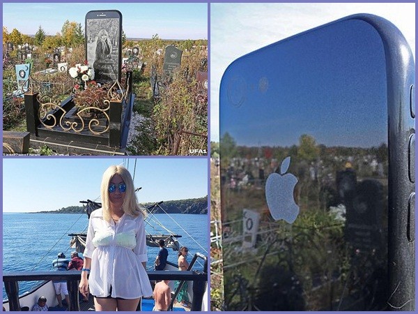 Cô gái yêu cầu dựng bia đá hình iPhone 6 trên mộ của mình sau khi qua đời