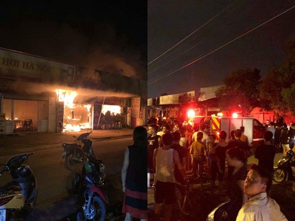 Hà Nội: Cháy lớn xảy ra tại 4 cửa hàng ở khu tái định cư