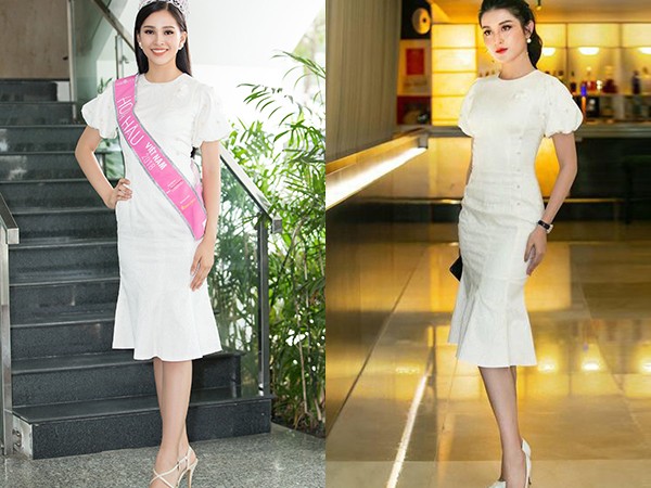 Vừa đăng quang, Hoa hậu Tiểu Vy đã tới tấp "diện lại váy" của các hoa hậu đàn chị