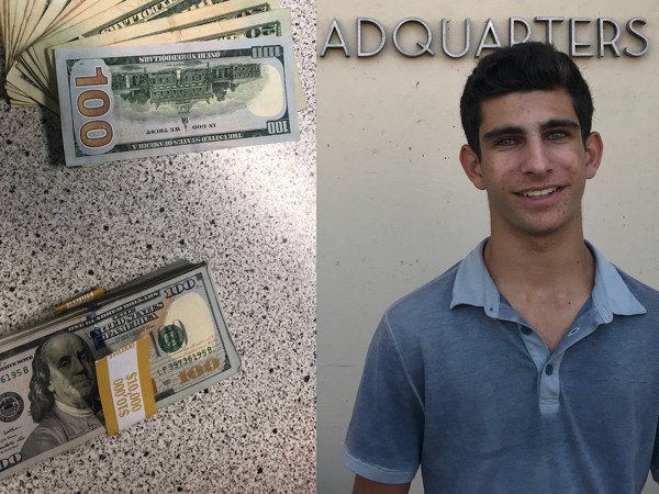Mỹ: Nhặt được ví tiền gần 233 triệu đồng, cậu học sinh đem nộp cảnh sát