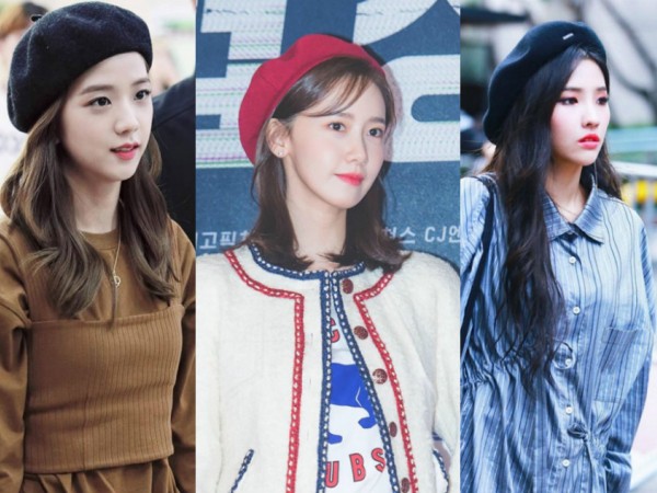 Mũ beret cổ điển "phủ sóng" tủ đồ sao Hàn mùa Thu 2018