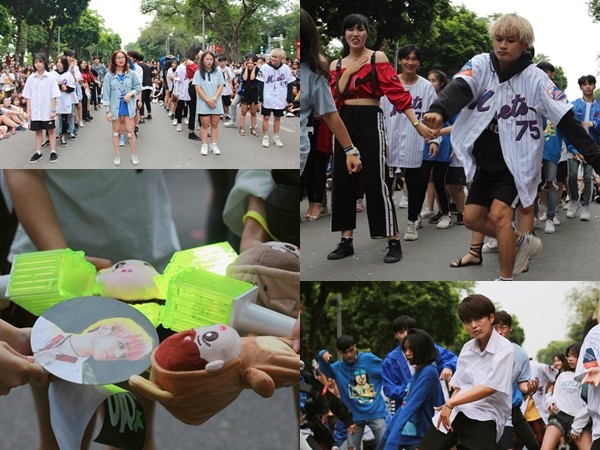 Hà Nội: Fan K-pop rủ nhau "quẩy" Random Dance ở phố đi bộ Hoàn Kiếm 