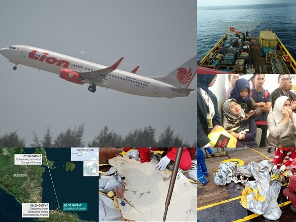Tìm thấy các mảnh vỡ trôi nổi trên biển của máy bay Indonesia chở 188 người