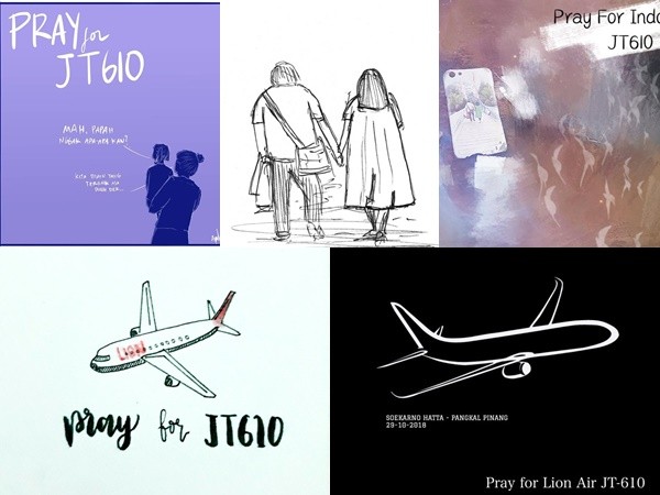 Những bức họa cầu nguyện cho nạn nhân rơi máy bay ở Indonesia