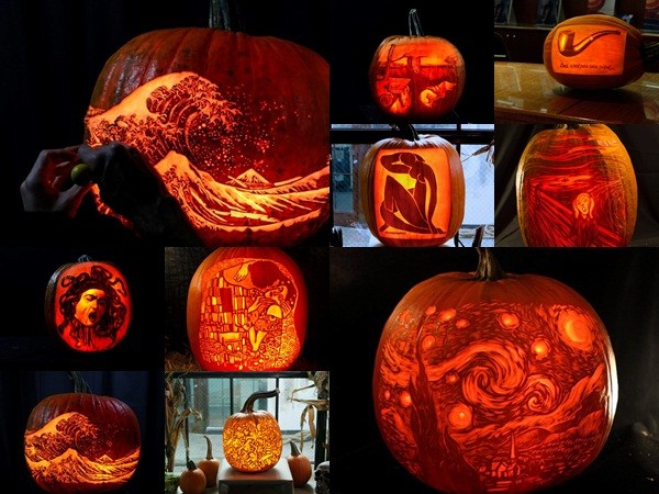 Ngắm kiệt tác hội họa tái hiện trên bí ngô theo phong cách Halloween