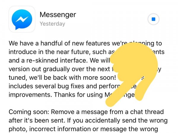 Facebook chính thức xác nhận sắp ra mắt tính năng "unsend", người dùng Messenger hồi hộp đón chờ!