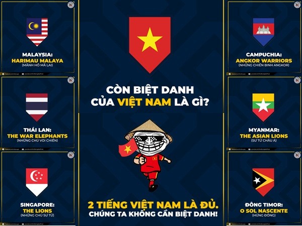 Việt Nam - Đội bóng duy nhất không cần biệt danh ở đấu trường AFF Cup