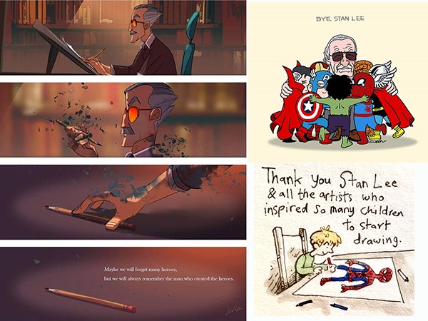 Họa sĩ khắp thế giới vẽ tranh tưởng nhớ "ông trùm Marvel" Stan Lee