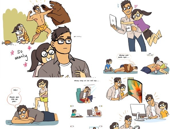 Nỗi khổ của bạn gái khi người yêu to cao nhưng lười biếng