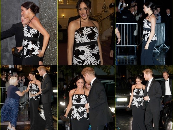Công nương Meghan Markle mặc áo 2 dây, bế bụng bầu đi dự sự kiện
