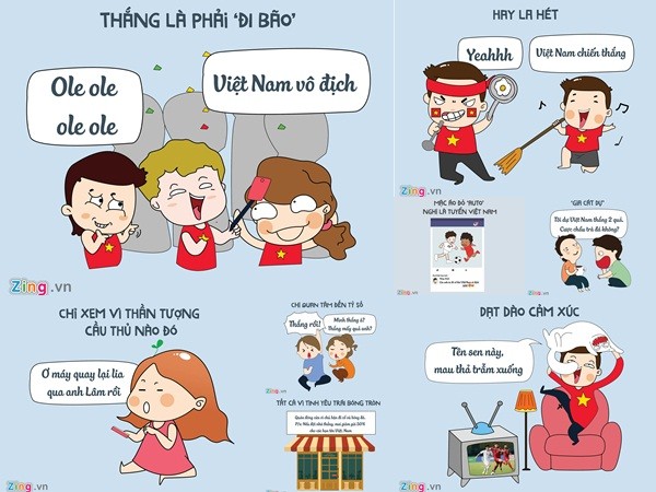 Muôn kiểu fan bóng đá: Xem vì có trai đẹp, thắng là phải "đi bão"