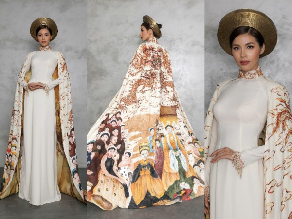Minh Tú mang hình ảnh "Con rồng cháu tiên" trong trang phục dân tộc dự thi Miss Supranational 2018
