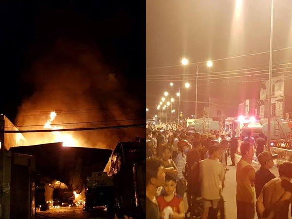 Bãi chứa xe bồn chở xăng dầu ở Nha Trang cháy dữ dội, người dân di tản