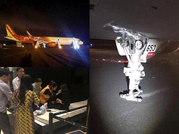 Máy bay VietJet gặp sự cố lúc hạ cánh, nhiều khách phải nhập viện