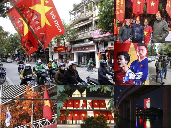 Hà Nội hầm hập khí thế cổ vũ đội tuyển Việt Nam
