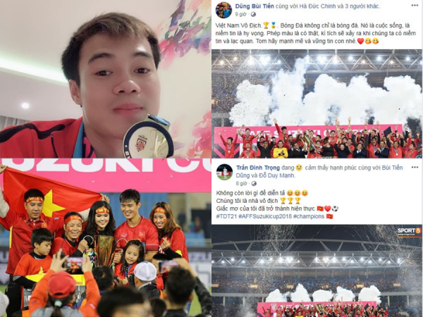 Các cầu thủ tuyển Việt Nam đăng gì lên trang cá nhân sau khi vô địch AFF Cup 2018?