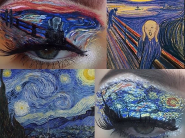 Độc đáo chưa? Bản sao "Đêm đầy sao" của Van Gogh trên... mí mắt