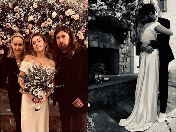 Miley Cyrus chọn váy theo phong cách đơn giản cho ngày cưới, có giá 8.600 USD