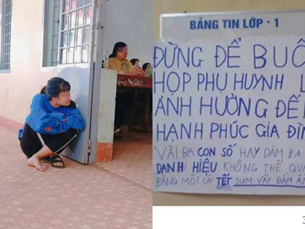 Cộng đồng mạng “dở khóc dở cười” với tấm bảng họp phụ huynh ghi nội dung hài hước