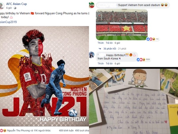 Sinh nhật 24 tuổi, Công Phượng nhận "mưa" lời chúc từ AFC và fan quốc tế