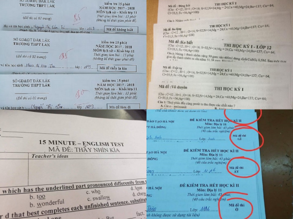 Thầy giáo cao tay, cho mã đề "bá đạo" thế này thì học sinh chỉ biết "câm nín" mà làm bài