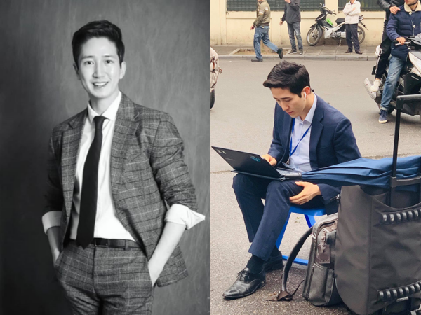 Hé lộ thêm thông tin và hình ảnh của phóng viên "mỹ nam" Hàn Quốc tác nghiệp tại Hà Nội