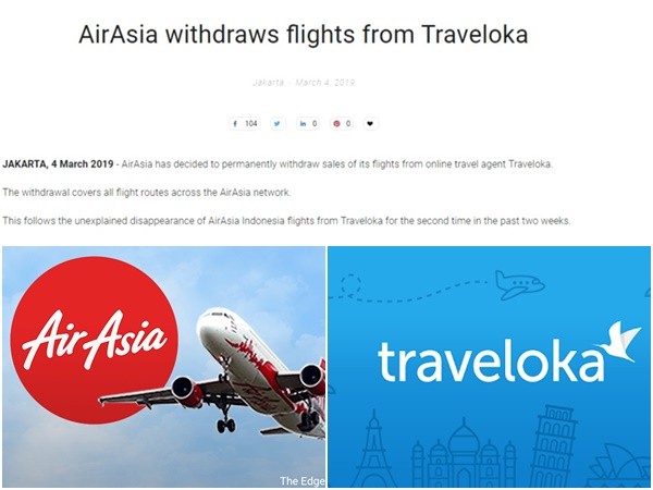 Hãng hàng không Air Asia tuyên bố chính thức ngưng hợp tác với ứng dụng du lịch Traveloka