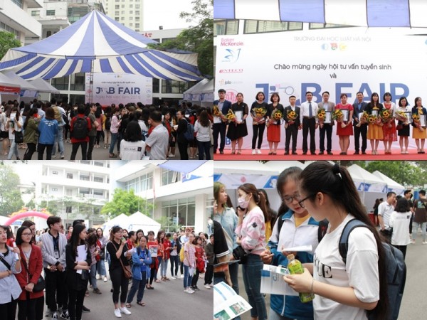 Job Fair 2019: Ngày hội việc làm ngập tràn sắc màu của sinh viên ĐH Luật Hà Nội