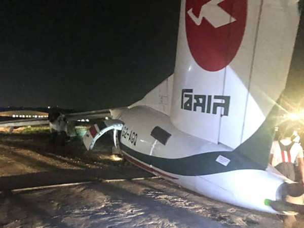 Máy bay chở khách trượt khỏi đường băng, vỡ làm ba ở Myanmar