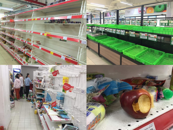 Siêu thị Auchan "tan hoang" trước ngày đóng cửa: Người dân đổ tới "càn quét", ăn uống tràn lan