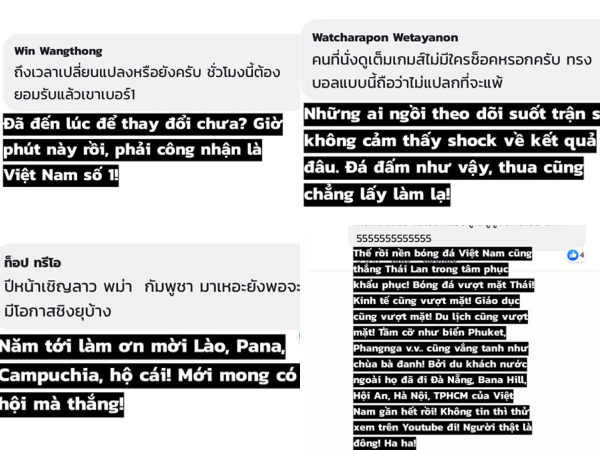 Cư dân mạng Thái Lan bình luận "uất ức" sau trận đấu: "Năm tới bớt mời Việt Nam hộ cái"