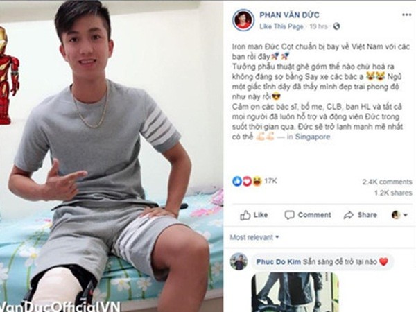 Phan Văn Đức: "Phẫu thuật hóa ra không đáng sợ bằng say xe"