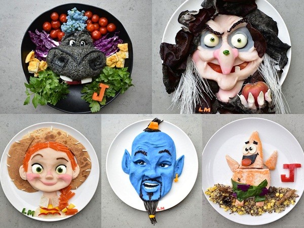 Chiêm ngưỡng 10 nhân vật hoạt hình quen thuộc "biến hoá" từ đồ ăn
