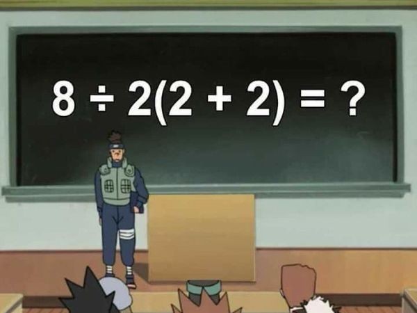 Bài toán 8÷2(2+2) bằng 1 hay 16 khiến cả thế giới phải "vắt óc" suy nghĩ
