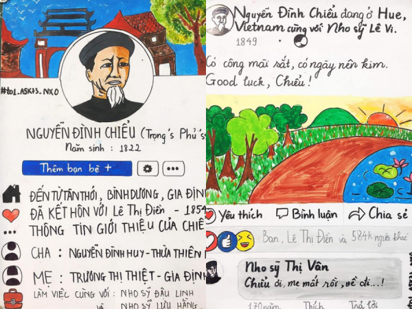 Nghệ An: Dân mạng thích thú với cách học môn Văn lấy ý tưởng từ giao diện Facebook