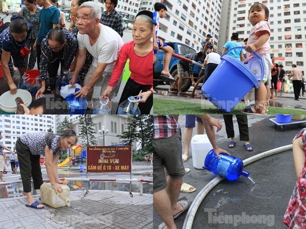 Khủng hoảng nước sạch tại Hà Nội: Khổ như "thời bao cấp"