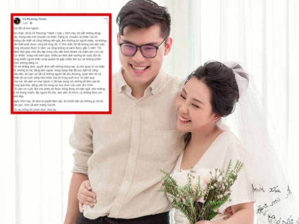 Đang viên mãn hạnh phúc, nhà văn Gào bất ngờ thông báo đã chia tay với chồng