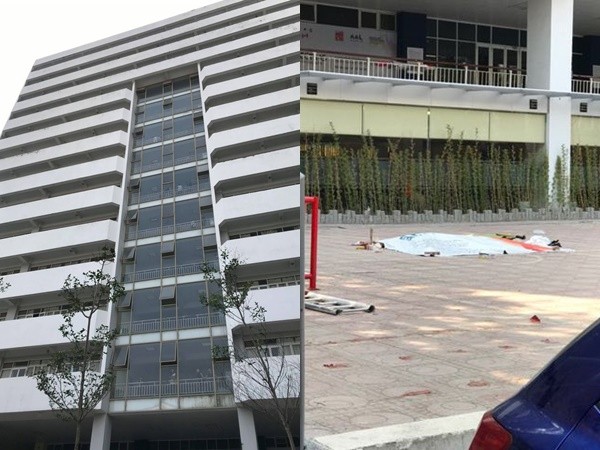 Nam sinh rơi từ tòa nhà 13 tầng trong trường Đại học Kiến Trúc xuống đất tử vong