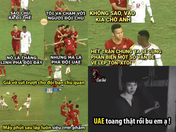 Bật cười với loạt ảnh chế hài hước sau chiến thắng của tuyển Việt Nam trước đội UAE