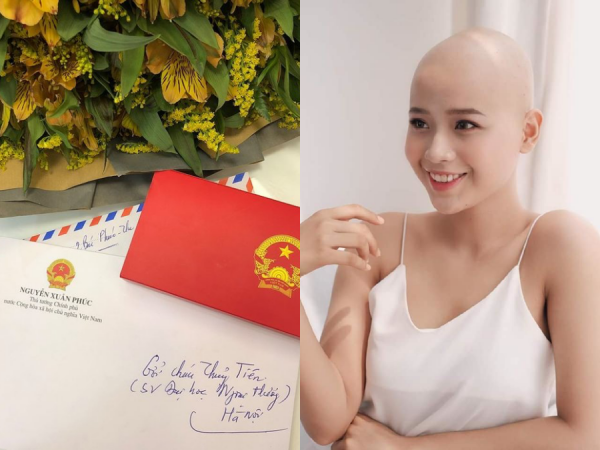 Nữ sinh ĐH Ngoại Thương bị ung thư vú bất ngờ nhận được hoa và thư động viên của Thủ tướng
